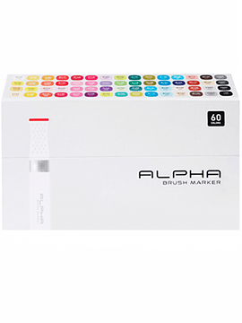 Set 60 Marcadores Alpha Brush