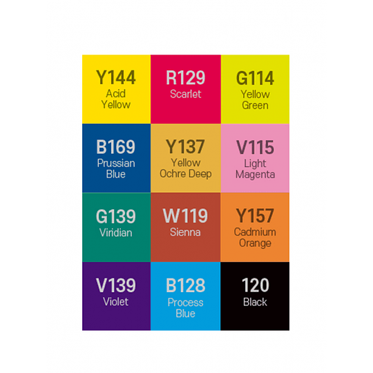 Set 12 Marcadores de colores Alpha Design - Image 2