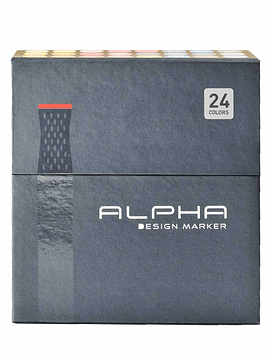 Set 24 Marcadores de Colores Alpha Design 