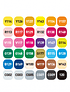 Set 36 Marcadores de Colores Alpha Design 