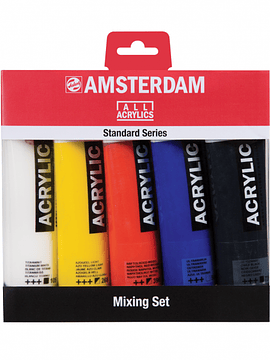 Set 5 Acrílicos 120ml  Colores Mezcla Amsterdam 