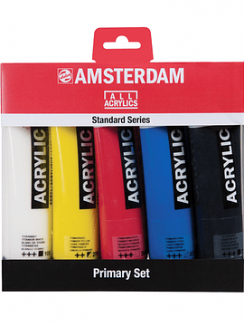 Set 5 Acrílicos 120ml Colores Primarios Amsterdam 