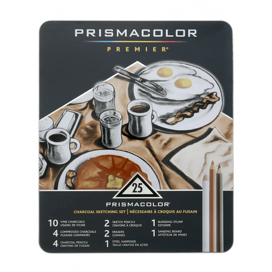Set Dibujo 25 piezas carboncillo Prismacolor  - Image 1