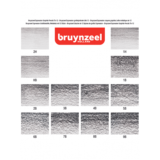 Lápices Grafito Bruynzeel Expression Caja 12 Gradaciones - Image 3