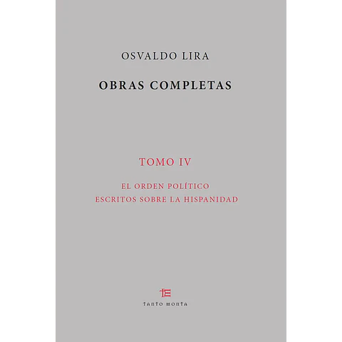 OSVALDO LIRA OBRAS COMPLETAS TOMO IV