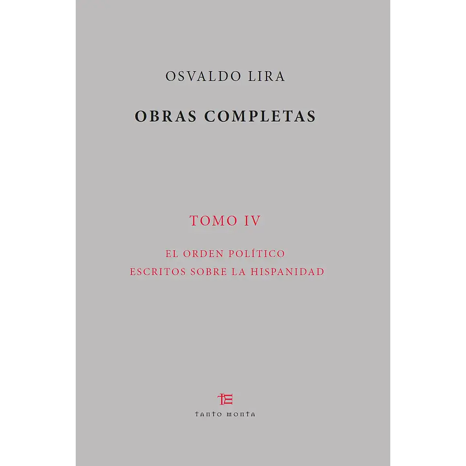 OSVALDO LIRA OBRAS COMPLETAS TOMO IV 1