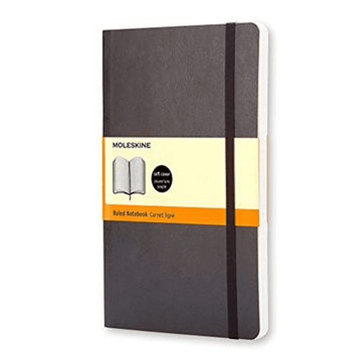 Cuaderno Clásico - Tapa Blanda - Large - Negro - De Rayas - Moleskine 1