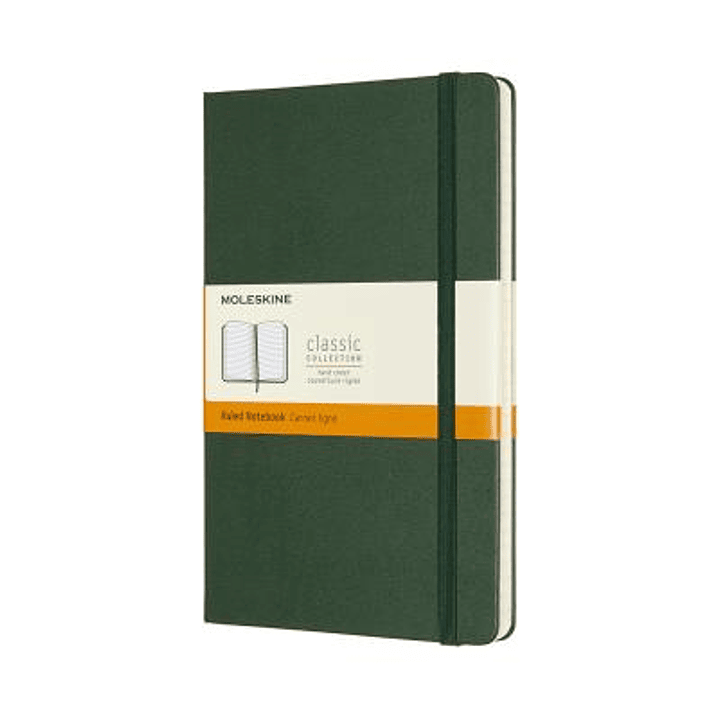 Cuaderno Clásico - Tapa Dura - Large - Verde Mirto - De Rayas - Moleskine 1