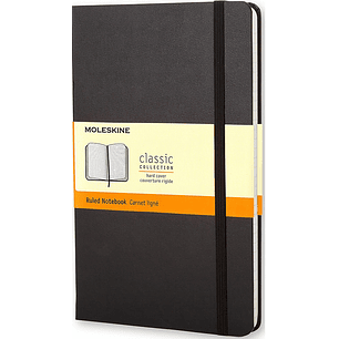 Cuaderno Clásico - Tapa Dura - Medium - Negro - De Rayas - Moleskine
