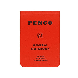Libreta Cuadros A7 Rojo - Penco