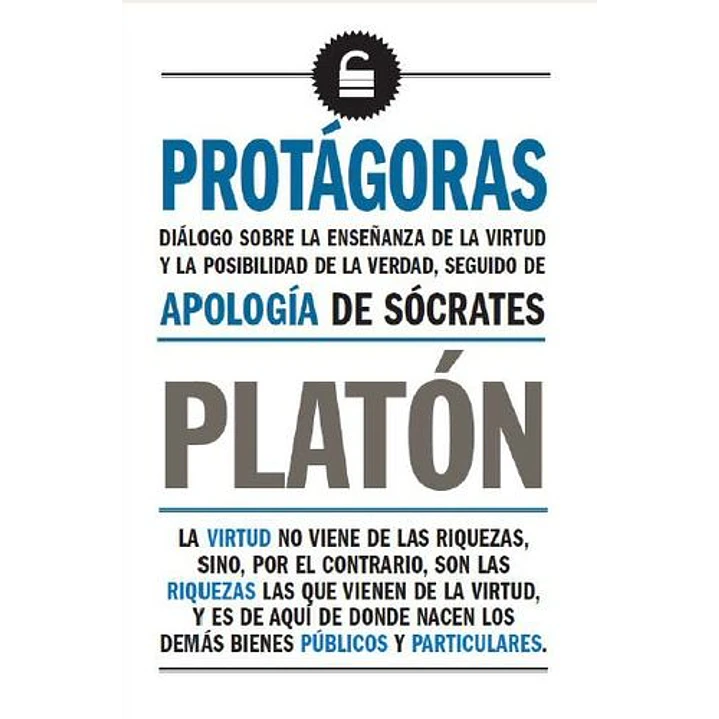 Protagoras / Apologia De Socrates - Platon 1