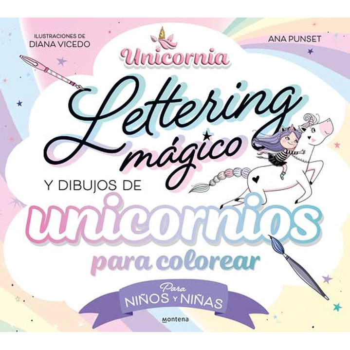 Lettering Magico Y Dibujos De Unicornios Para Colorear - Punset, Ana; Vicedo, Diana 1