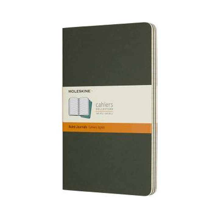 Cahier Set De 3 Tb Large Verde Mirlo De Rayas - Moleskine 1