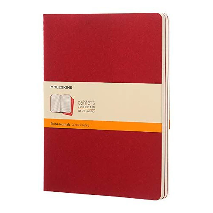Cahier Set De 3 Tb Xd Rojo Arandano Rayas - Por Definir 1