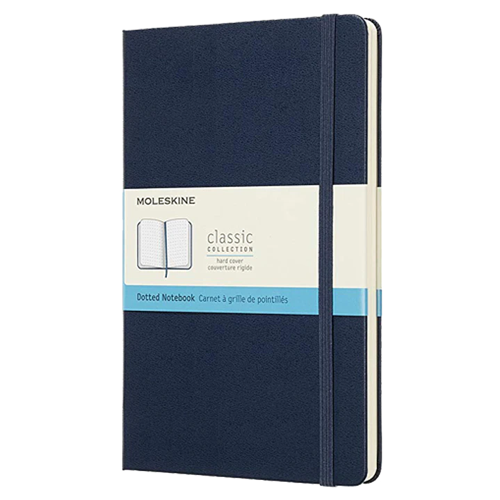 Classic Notebook Td Large Azul Zafiro De Puntos - Moleskine 1