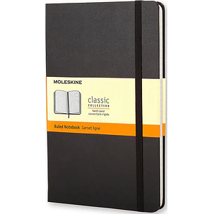 Cuaderno Clásico - Tapa Dura - Medium - Negro - De Rayas - Moleskine
