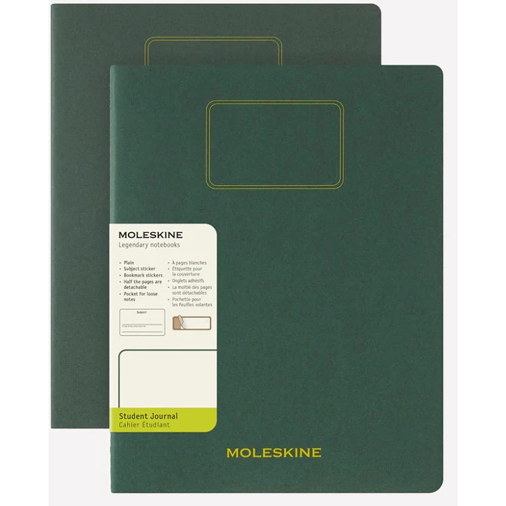 Cuaderno Estudiante. Set De 2 - Tapa Blanda - Xxl - Verde Mirto - Lisa - Moleskine 1
