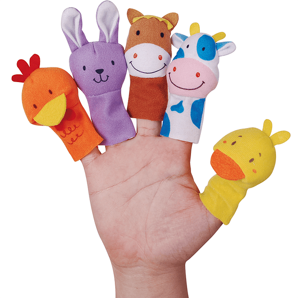 Títere Dedo Granja Tela 