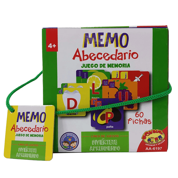 MEMO ABECEDARIO JUEGO DE MEMORIA- 60 FICHAS 