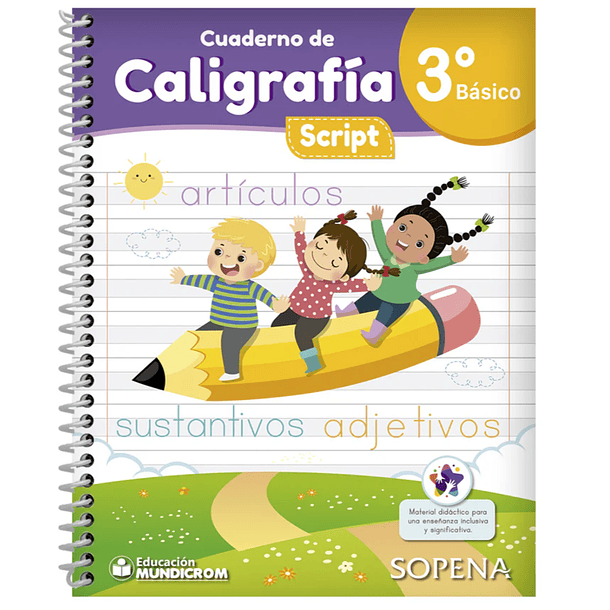 CALIGRAFÍA SCRIPT 3° BÁSICO SOPENA  