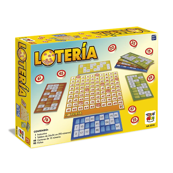 LOTERIA 48 CARTONES (FICHAS DE MADERA) 