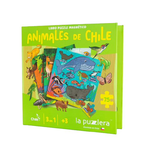 ANIMALES DE CHILE (PUZZLE MAGNÉTICO) 3 EN 1  1