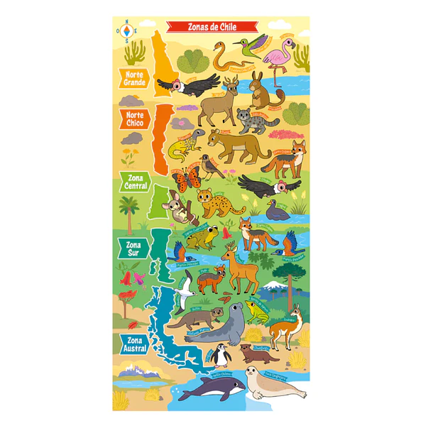 PUZZLE ZONAS DE CHILE (200 PZAS) 2