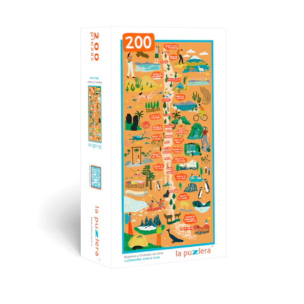 PUZZLE REGIONES Y CIUDADES DE CHILE (200 PZAS) 1