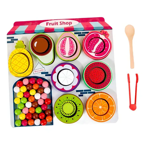 JUEGO DIDÁCTICO DE FRUTAS MONTESSORI 