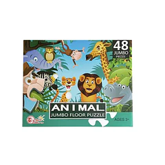 PUZZLE JUMBO ANIMALES / LA SELVA DE 48 PIEZAS