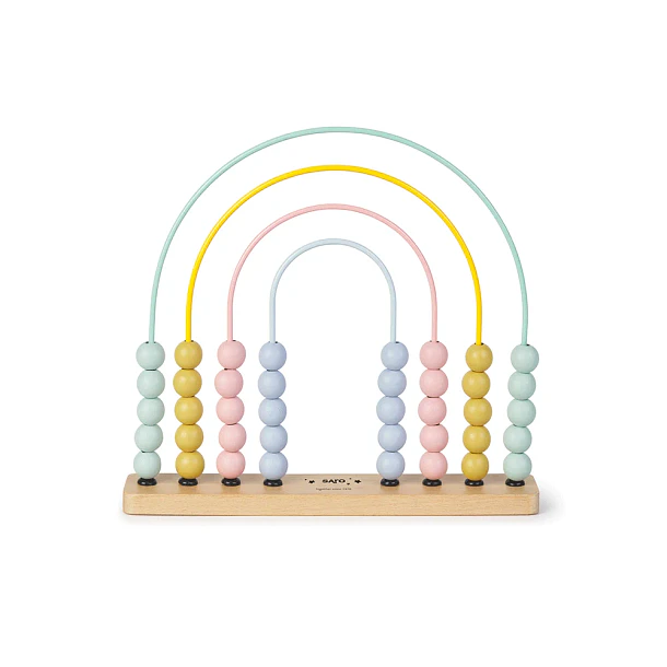 ÁBACO DE MADERA DE ARCOIRIS MONTESSORI 