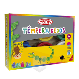 Tempera Dedos 6 Colores