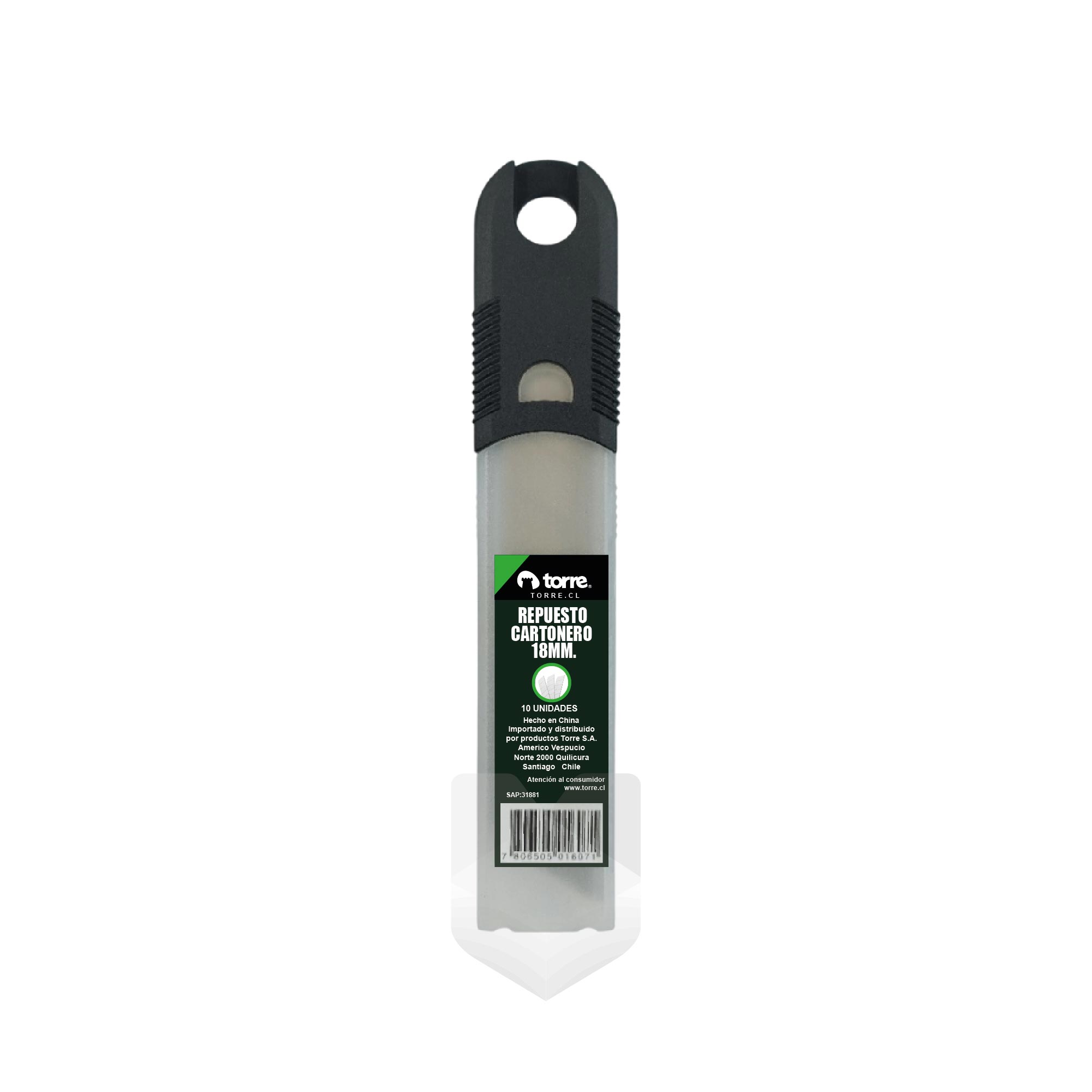 Repuesto Cuchillo Cartonero 18 mm 10 Unidades