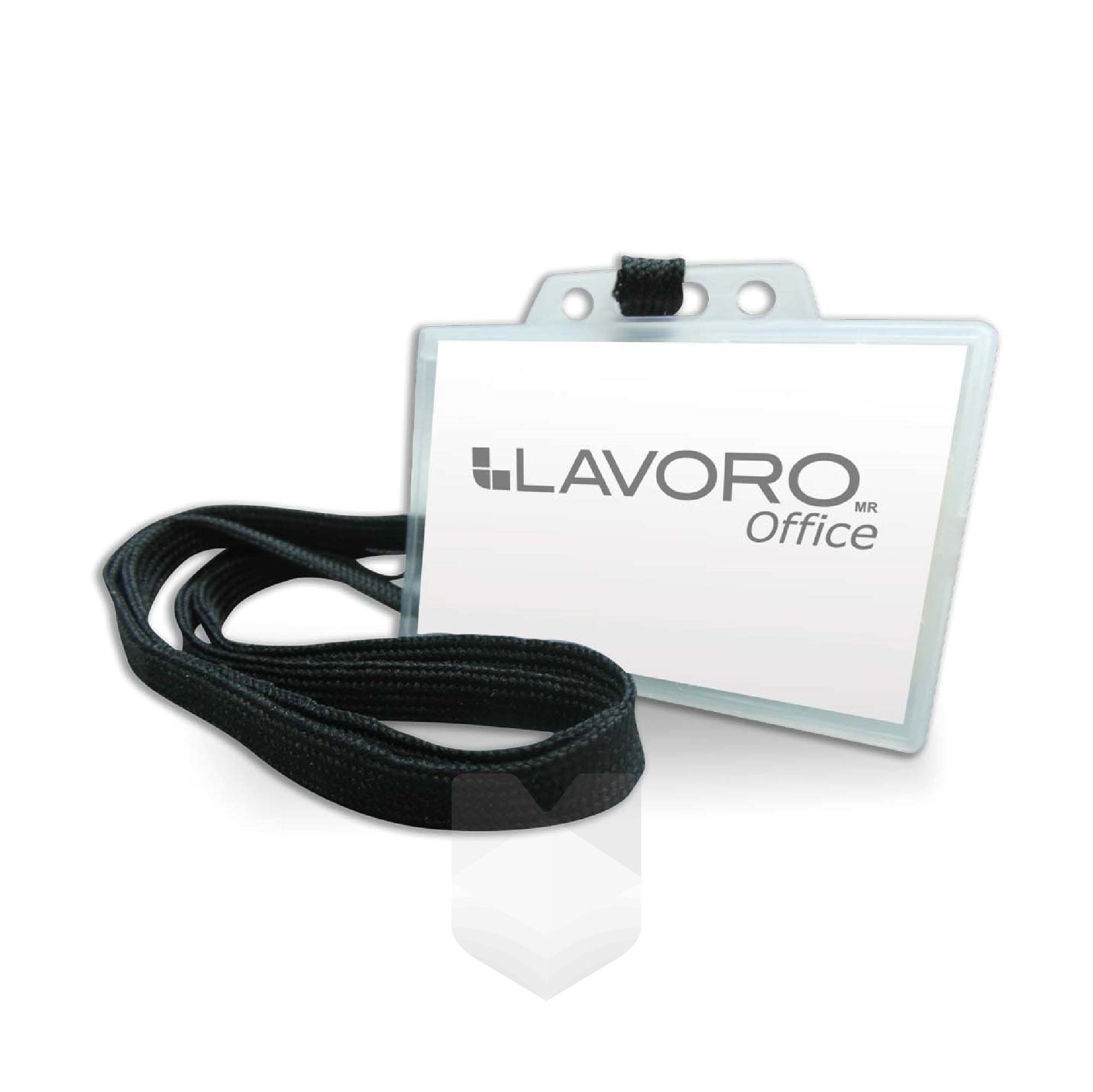Porta Credencial 9x5.8 cm con Cordón Negro 25 Unidades