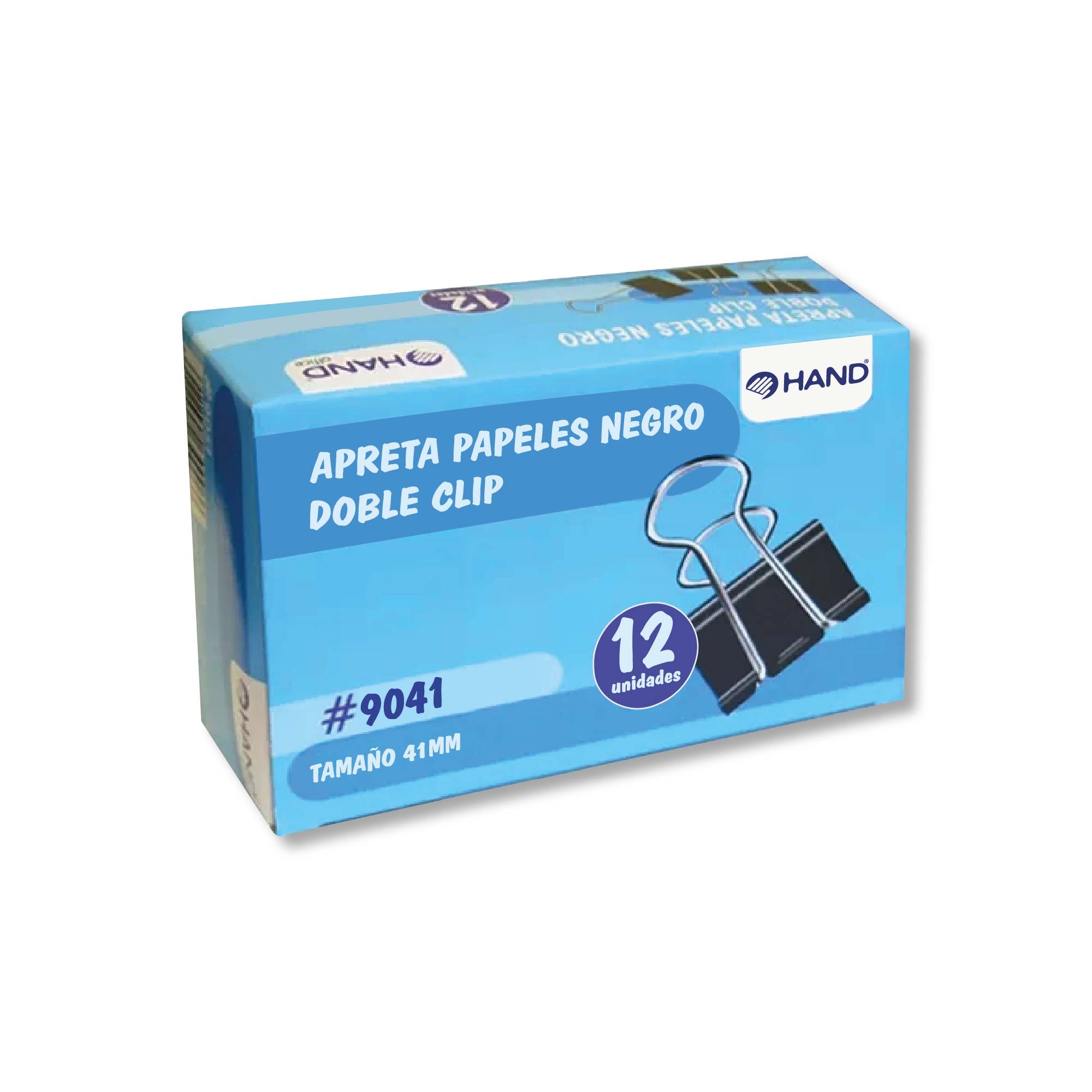 Clip Doble Negro 41 mm 12 Unidades