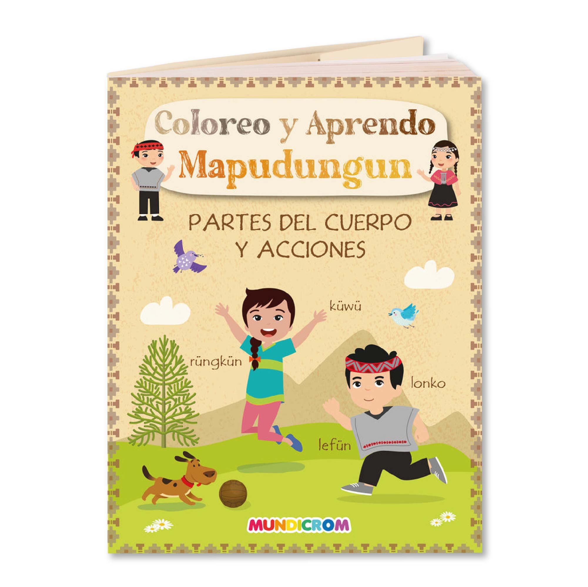 Colorea y Aprende Mapudungun: Partes Del Cuerpo y Acciones