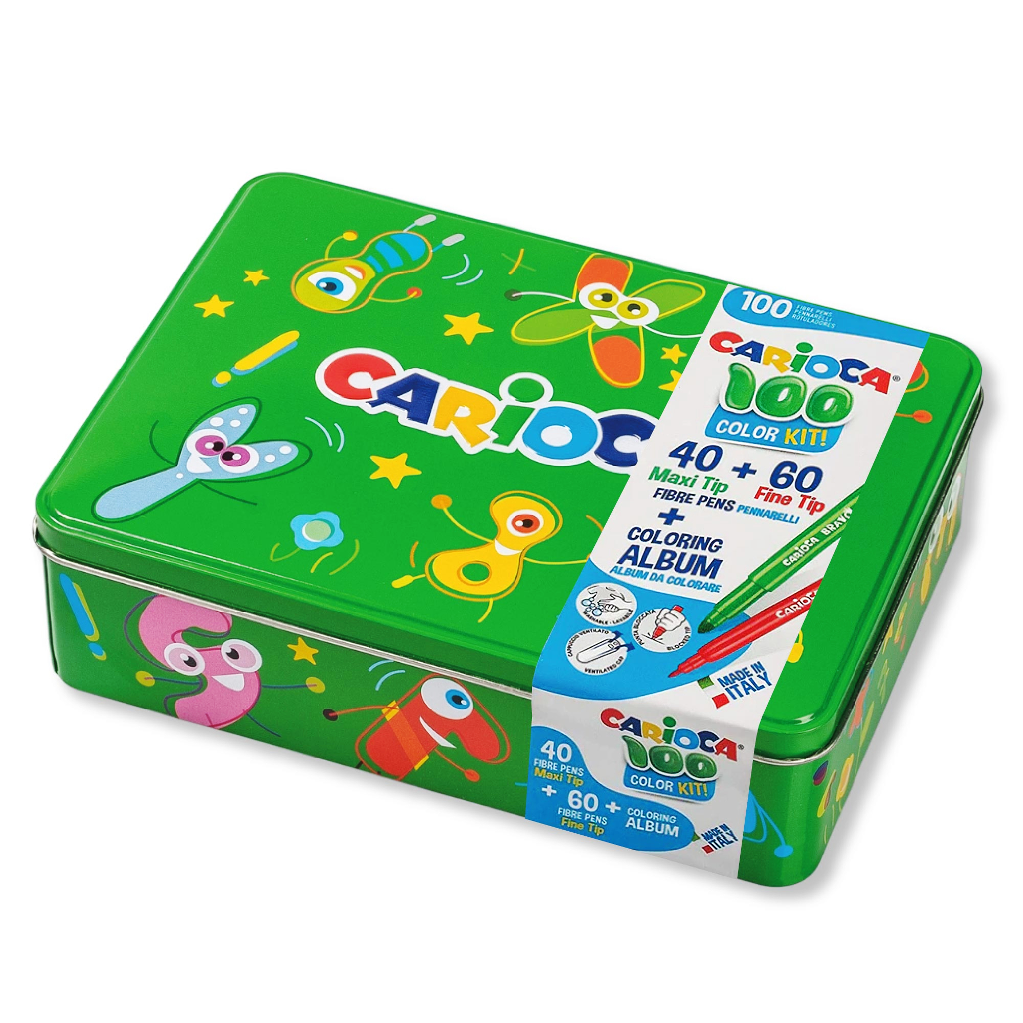 Caja Metálica Plumones 100 Unidades