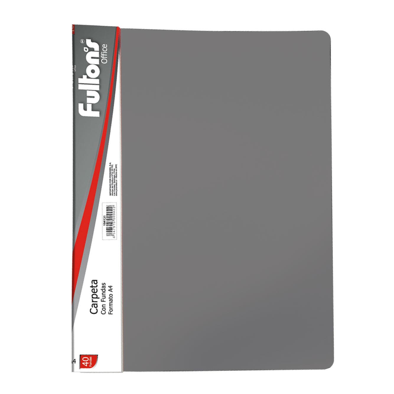 Carpeta Oficio 40 Fundas Vinil Gris