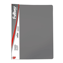 Carpeta Oficio 40 Fundas Vinil Gris