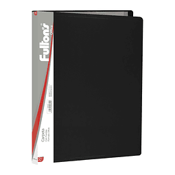 Carpeta con Fundas Oficio 20 Fundas Vinil Negro