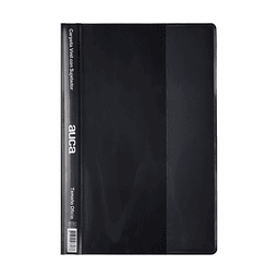 Carpeta Vinil Con Sujetador Oficio Negra