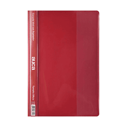 Carpeta Vinil Con Sujetador Oficio Roja