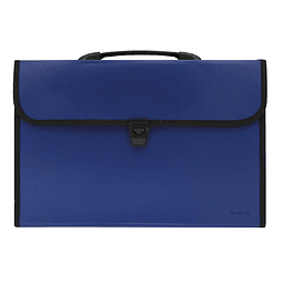 Maletín Oficio con Fuelle 13 Divisiones Azul