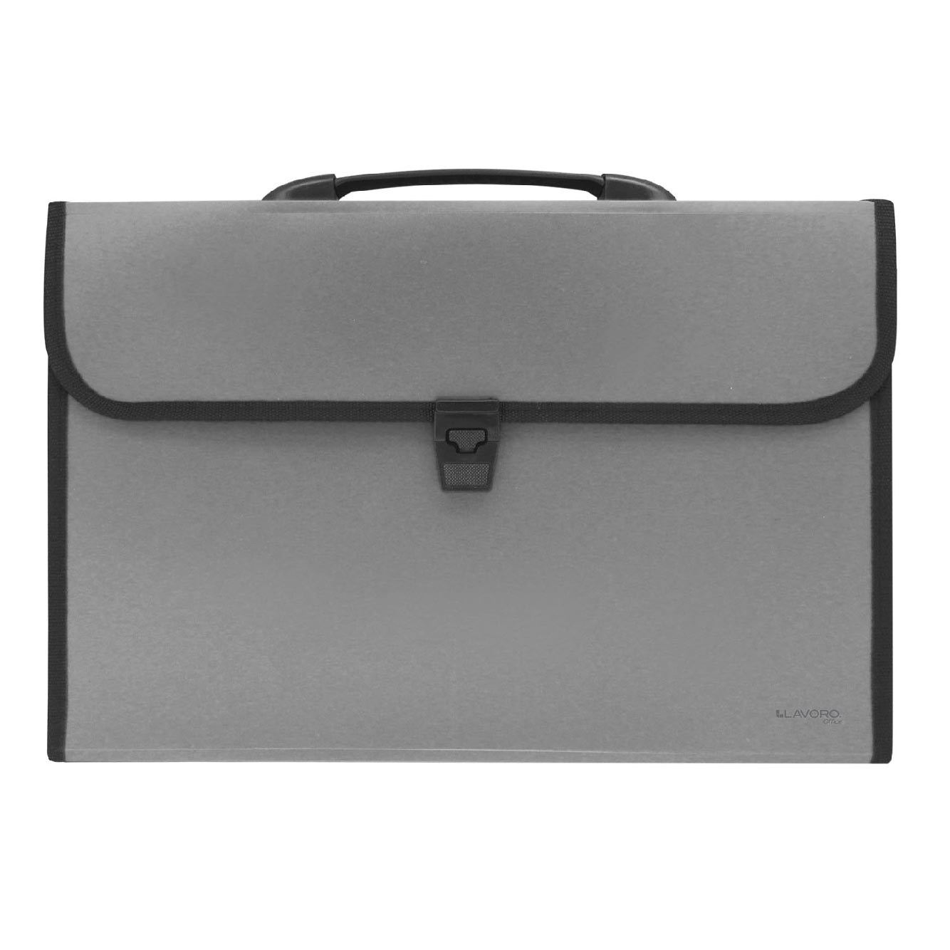 Maletín Oficio con Fuelle 13 Divisiones Gris