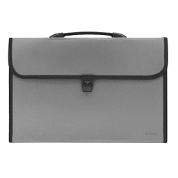 Maletín Oficio con Fuelle 13 Divisiones Gris