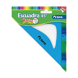Blíster Escuadra Flexible 45° Colores Surtidos