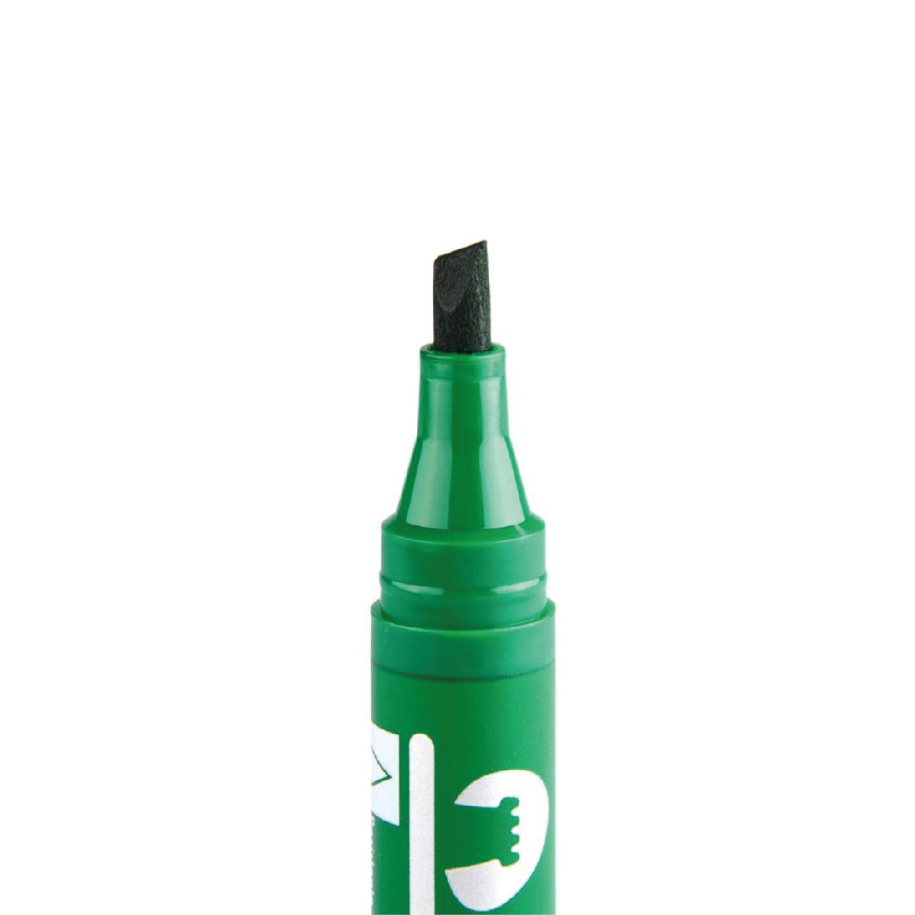 Marcador Permanente Punta Biselada Verde