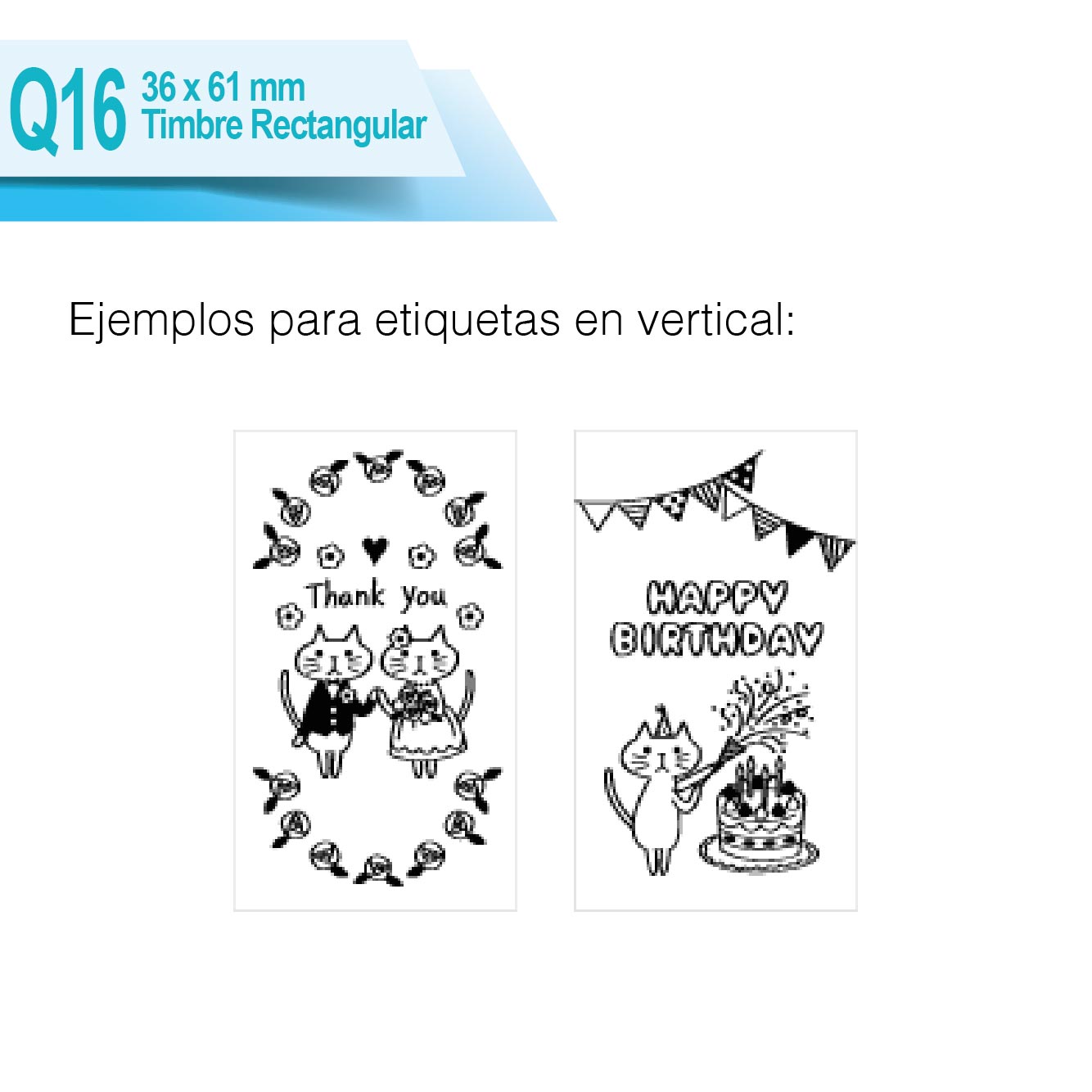 Timbre Rectangular Q16