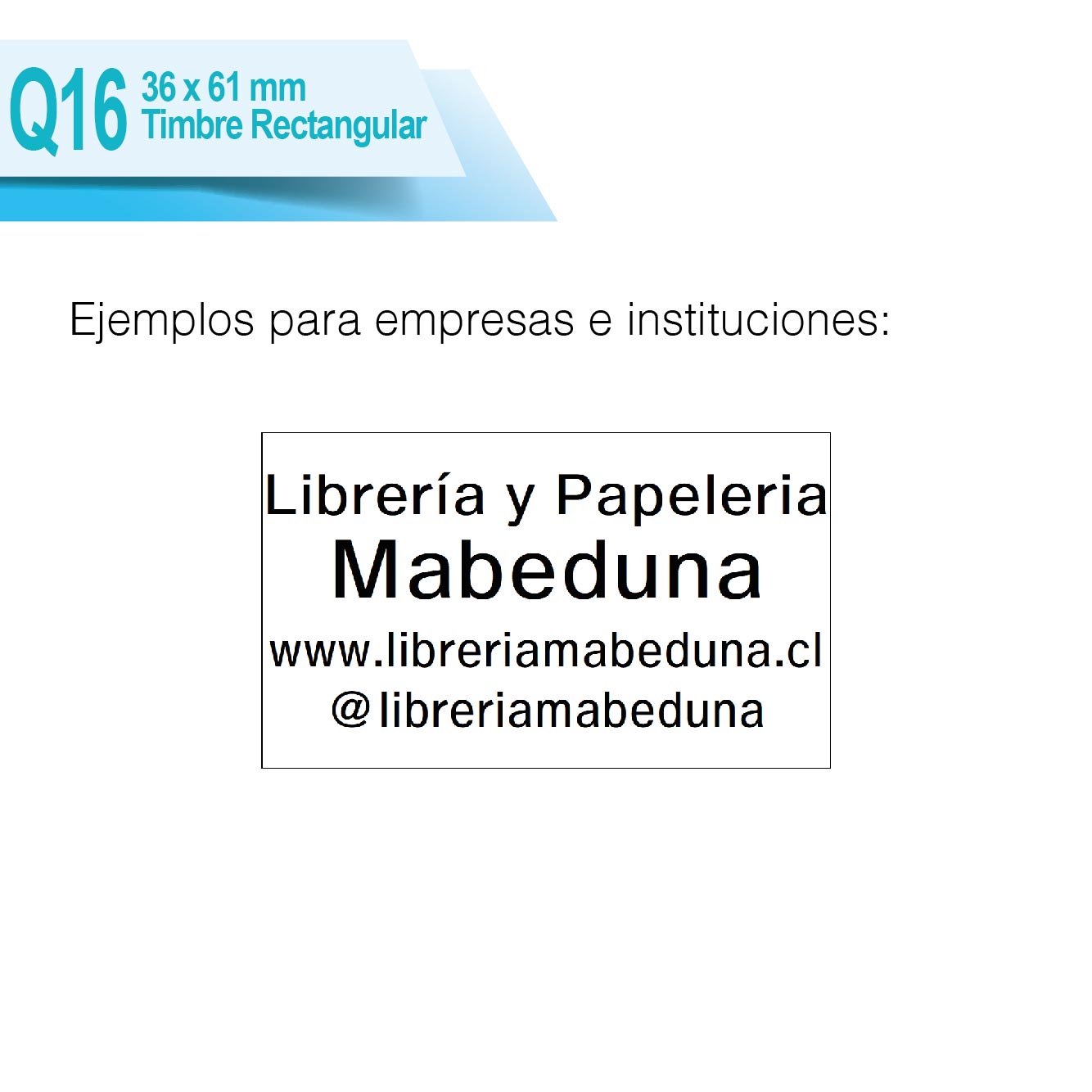 Timbre Rectangular Q16