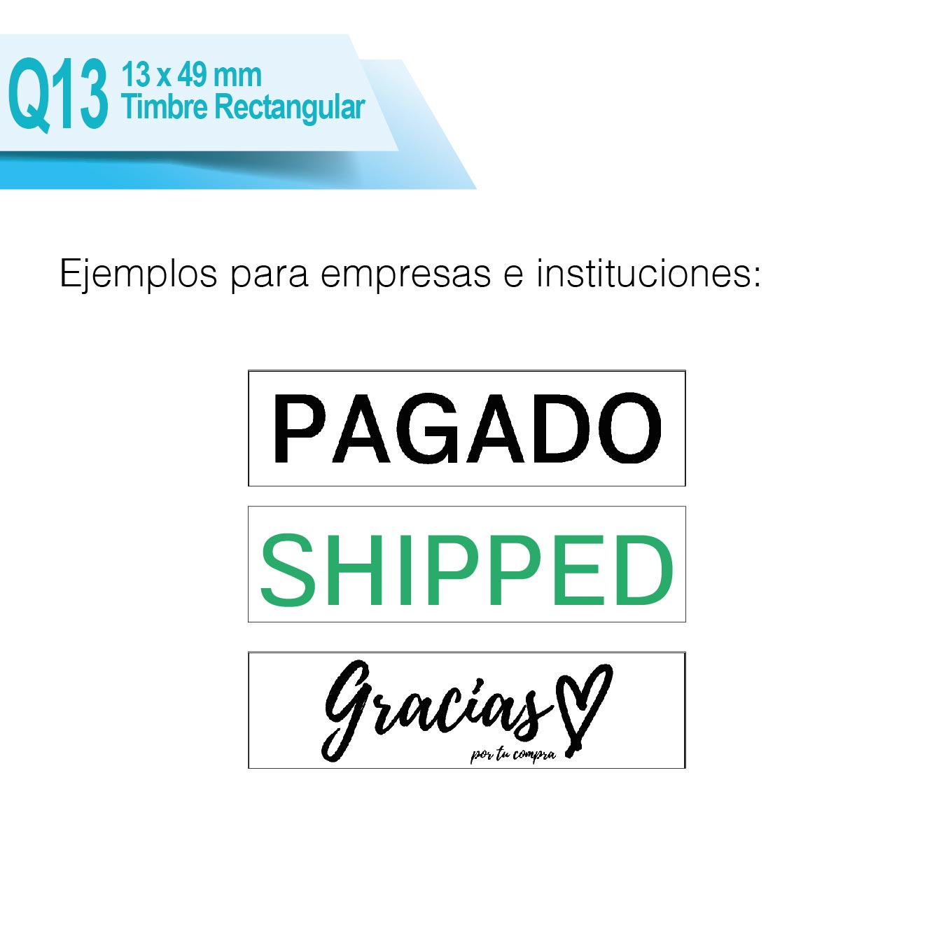 Timbre Rectangular Q13